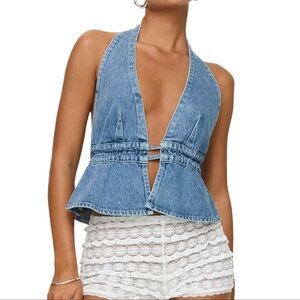 Denim Halter Top